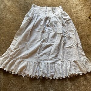 White Ruffled Women's Skirt